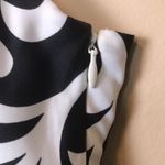 Ann Taylor  Women’s Leaf Print Chain Link Strap Detail Black White Tank Dress Photo 5