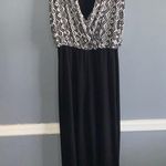 Karen Kane Black and White V-Neck Sleeveless Jumpsuit Small Photo 2