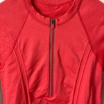 Athleta  Performance Jacket/Top Womens Size XS Coral Pink 1/4 Zip Thumb Holes Photo 2