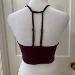 Anthropologie Burgundy Textured Strappy Crop Tank Top Boho Casual S/M Photo 5