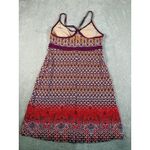 Athleta  Printed Racerback Shorebreak Swim Dress Large Grenadine Bombay Workout Photo 4
