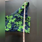 ZARA  One Shoulder Green & Navy Floral Print Crop Tank Top Women’s Sz S EUC Photo 6