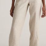 Quince 100% European Linen Pants Flax Oatmeal Beige Straight Wide Leg Relaxed Photo 0