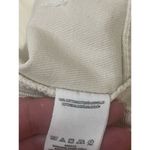 Free People  Denim Mini Skirt Size 27 Cream NEW Button Front‎ Raw Hem Distressed Photo 6