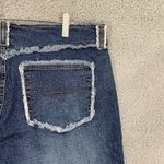 Route 66 Jeans Women 20 Blue Dark Wash Frayed Cropped Denim Photo 4