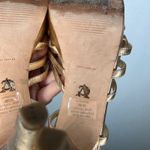 Vince Camino VC Signature Metallic Gold Strappy Heels Toe Ankle Strap Sz 8 / 38 Photo 5