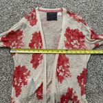 Anthropologie Guinevere cream & pink floral knit open front cardigan sweater, S Photo 9