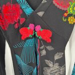 Desigual Artsy Collage Floral Bicycle Dress Womens Small Black Cotton Photo 5