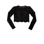 ZARA ‎ Crop Top Womens Small Black Dark Romantic Whimsygoth Witchy Boho Lace Goth Photo 2
