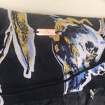 Free People  Square Neck Floral Peasant Top Black Photo 5