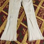 Rue 21 3/4  White wash distress flare capris Photo 3