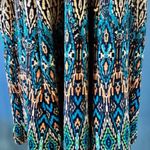 Signature By Robbie Bee XL Knot Front A Line Yellow Black 3/4 Sleeve Ethnic Midi Photo 4