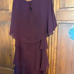 Slny  cocktail or special occasion dress size 10, tiered bodice, beads, plum Photo 1
