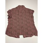 Ralph Lauren Lauren  Brown Pink Polka Dot Cap Sleeve Blouse Career Office‎ Top XL Photo 6