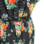 Walter Baker Floral Asymmetric Dress Ruffled Shoulders Black Multi Size Large Photo 8