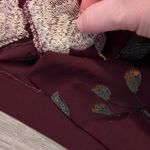 ECI  New York Burgundy Floral Pencil Skirt Size 8 Photo 5