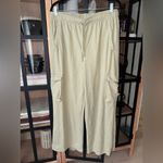 H&M  baggy cargo pants wide leg drawstring elastic khaki olive beige high rise Photo 1