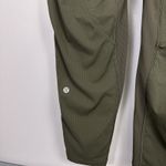 Lululemon  Dance Studio Pants Dark Olive Pinstripe Size 4 Drawstring Ankle 25" Photo 5