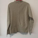 Modern Citizen  Mock Neck Lightweight Beige Ribbed Sweater Top in Small Photo 0