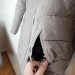 Laundry by Design Women's Long Winter Puffer Jacket Hooded Grey Coat Medium Photo 3