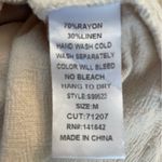 fab'rik Cottagecore  Cream Linen Blend Belted Side Split Beachy Lagenlook Dress Photo 9