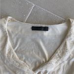 ZARA Cream Lace Trim 3/4th Sleeve Basic Photo 3