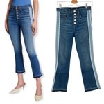 Veronica Beard Carolyn Baby Boot-Cut Jeans Tuxedo Stripe Blue Size 26 2 Photo 1