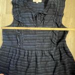 LOFT Women's Sleeveless Blue Striped Ruffle Tie Photo 4