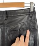 Wilfred Free Adrienne Faux Leather Black Pant SZ 0 Straight Slim Leg High Rise Photo 11