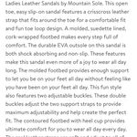 Mountain Sole   NWOT Easy Slip-On Two Adjustable Buckles Leather Ring Toe Sandal Brown 9 Ladies minimalist coastal tired relax  Photo 10