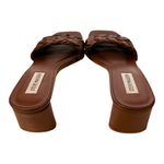 Steve Madden Woven Block Heels Mule Sandals Brown Sz 8.5 Photo 1