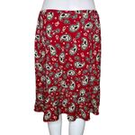 Harolds Skirt Womens Large Red White Paisley Flowy Skirt Casual Business Office Photo 3