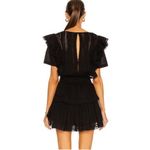 Love Shack Fancy Womens Elegant Gwen Ruffled Tiered Mini Dress Black Photo 3