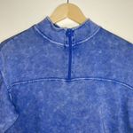 SO  Lounge Life | Blue Stonewashed  Quarter Zip Sweatshirt | Medium Photo 2