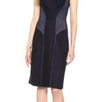 Club Monaco  Kiona Wool Blend Pencil Navy Blue V-Neck Dress Size 4 Corporate Photo 1