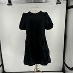 ZARA black short puff sleeve 100% cotton short sleeve dress size medium Photo 1