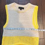 ZARA  Sleeveless Knit Sweater Top in Yellow and Tan - Size Medium Photo 4