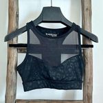 Bebe Sport, black mesh animal print sports bra / Size XS Photo 0