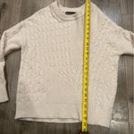 Kendall + Kylie Crew Neck Sweater Women’s Winter White Cream Cable Knit Slouchy Photo 4