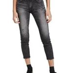 MOUSSY Vintage Black Mild Distressed Prichard Skinny Jeans Cropped Size 29 Photo 0