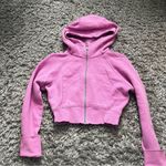 Lululemon  vita pink scuba cropped full zip size small Photo 0