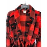 PINK - Victoria's Secret Victoria’s Secret PINK Women’s Plaid Check Dog Print Robe Red Size M/L Photo 3