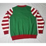 To Be Jolly Christmas Sweater Womens Size XL Santa Body Crew Neck‎ Long Sleeve Green Photo 9