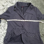 Torrid Striped Grey Glitter/ Navy Blazer Photo 7