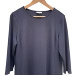 J.Jill  Ponte Knit Dress Black Size Medium Work Office Modest Long Sleeve EUC Photo 2