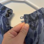 Anthropologie  Jenee Tiered Tunic Dress Blue Leopard Print Sz XS Photo 10