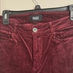 Anthropologie PAIGE Hoxton Ankle Burgundy Red Corduroy Pants size 29 Photo 6