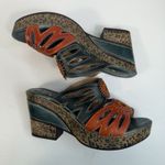 L'ATISTE L’Artiste Sz 39 US 8.5 Spring Step Beverly Sandal Platform Heel Multi Leather Photo 2