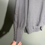 New York & Company NWT Gray Split Sleeve Ribbed Sweater Photo 2