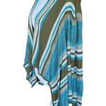 Indigenous Cardigan Sweater Open Front Waterfall Organic Cotton Womens Small Green Photo 3